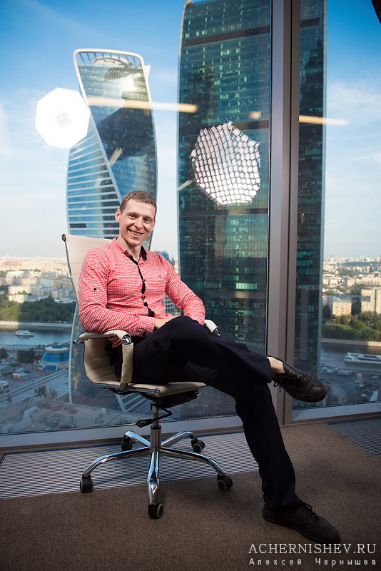 Алексей Чернышев в офисе Москва Сити